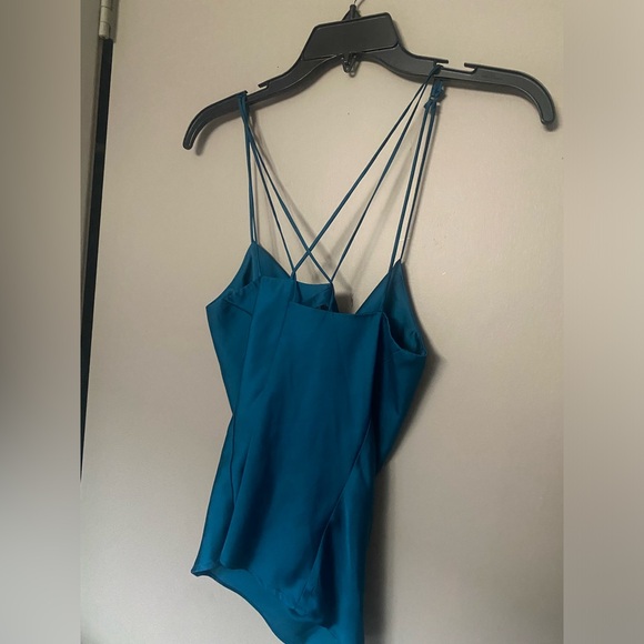 Teal satin dynamite top - Picture 2 of 2